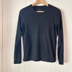 Black Everlane organic cotton size M long sleeve tee shirt